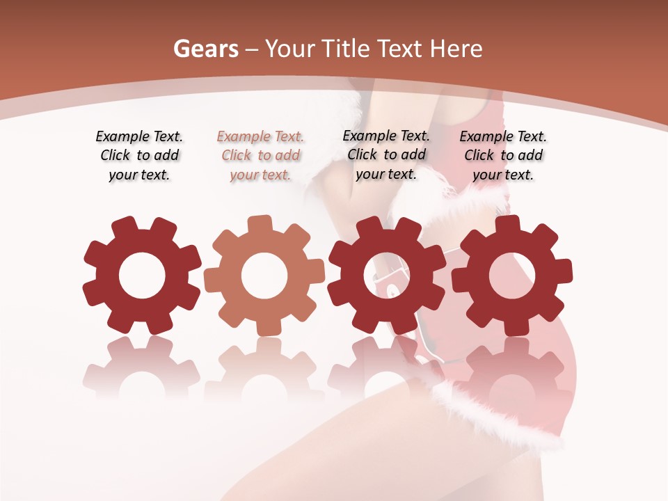 Beautiful Woman Joyful PowerPoint Template