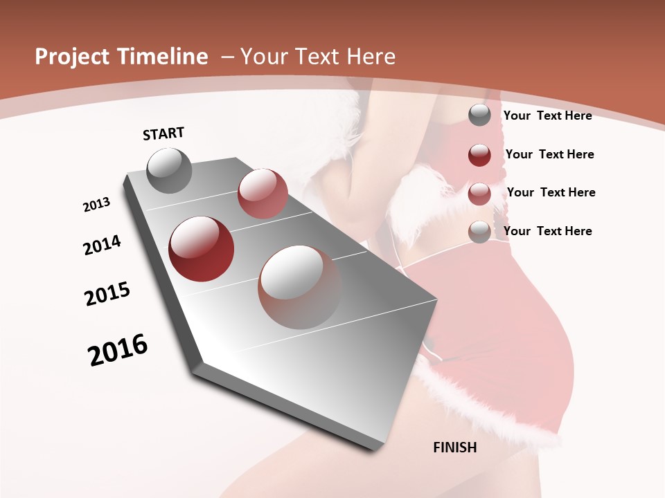 Beautiful Woman Joyful PowerPoint Template