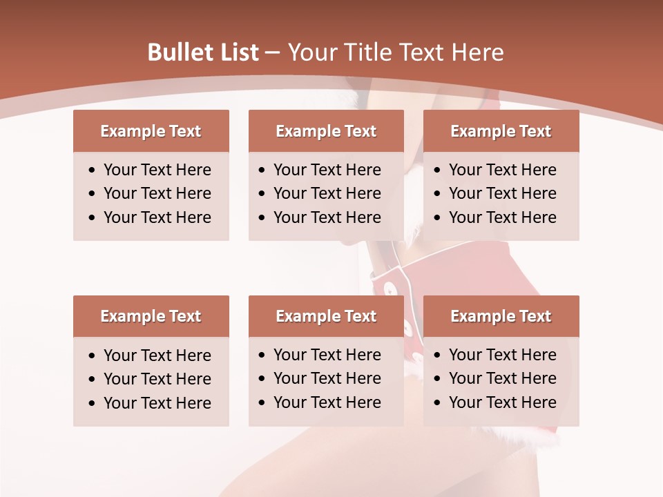 Beautiful Woman Joyful PowerPoint Template