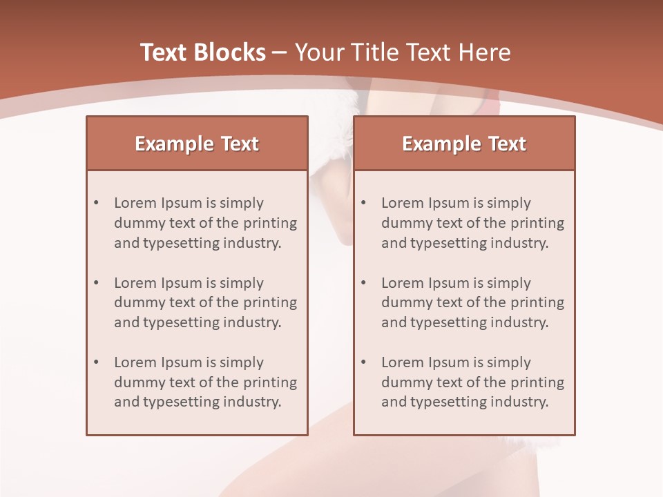 Beautiful Woman Joyful PowerPoint Template