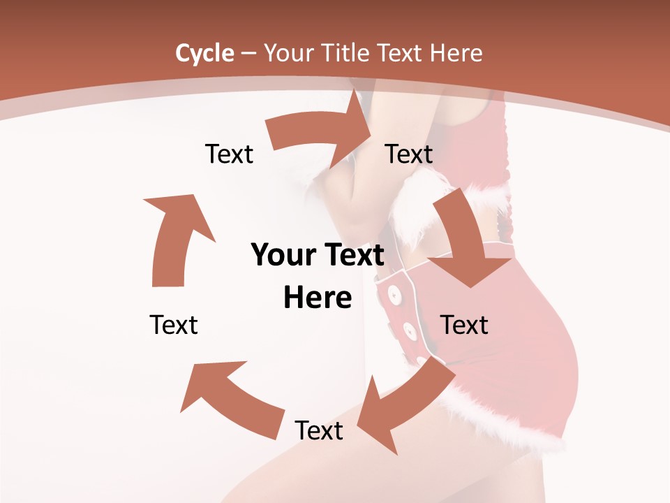 Beautiful Woman Joyful PowerPoint Template