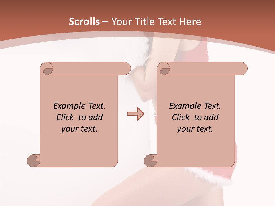 Beautiful Woman Joyful PowerPoint Template