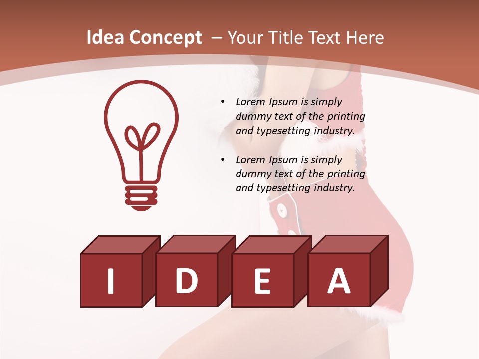 Beautiful Woman Joyful PowerPoint Template