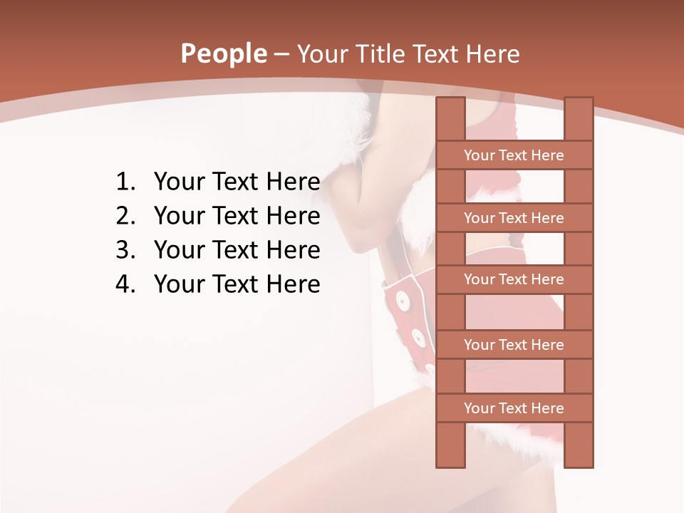 Beautiful Woman Joyful PowerPoint Template