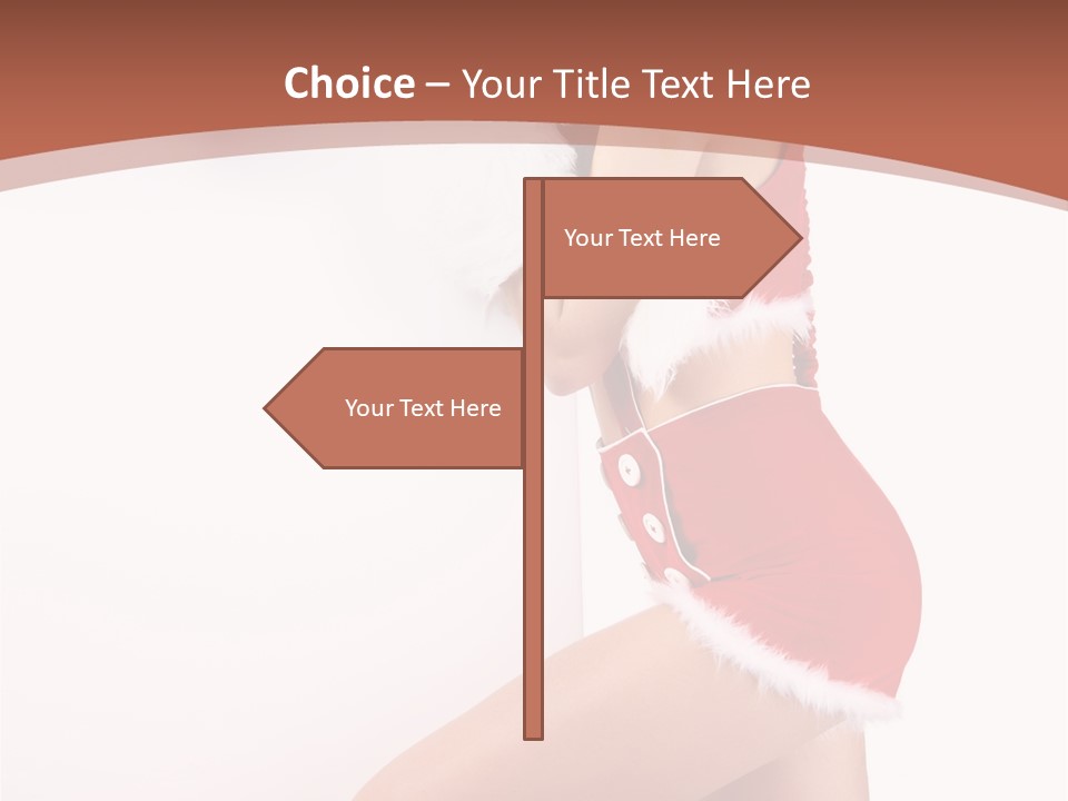 Beautiful Woman Joyful PowerPoint Template