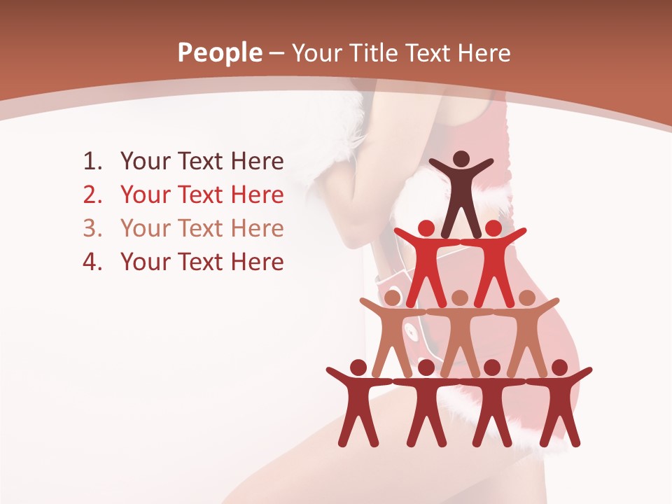 Beautiful Woman Joyful PowerPoint Template