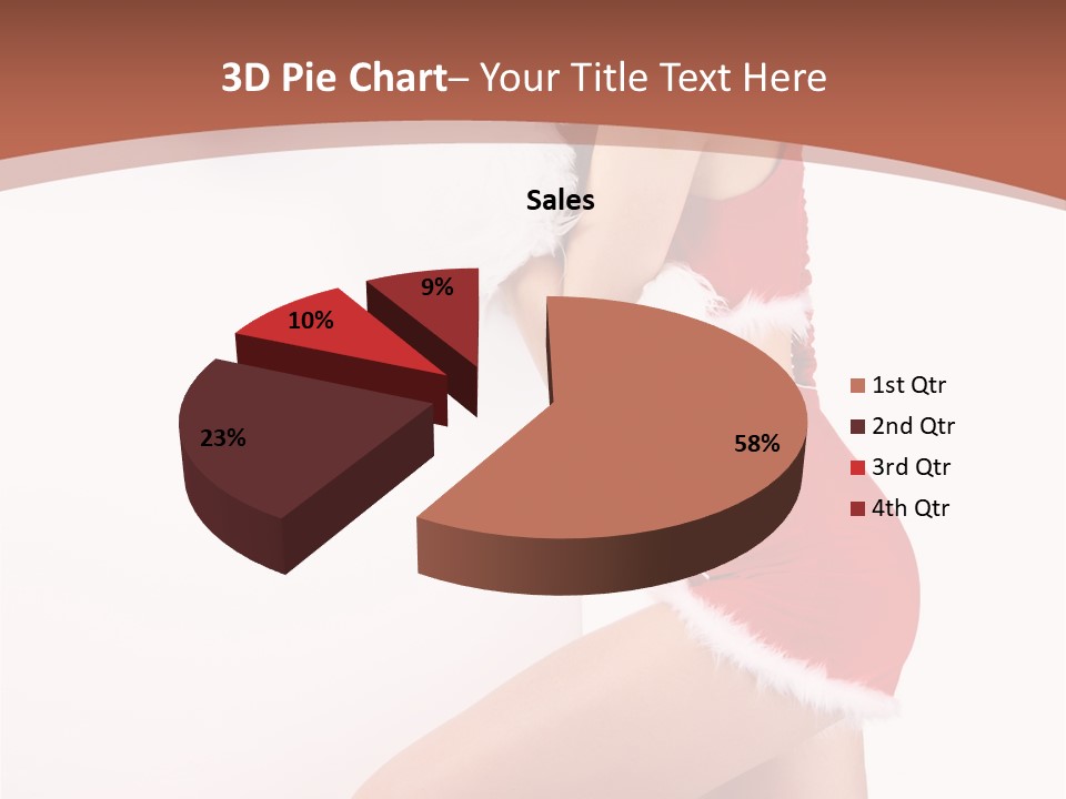 Beautiful Woman Joyful PowerPoint Template