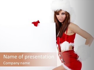 December Empty Sign PowerPoint Template