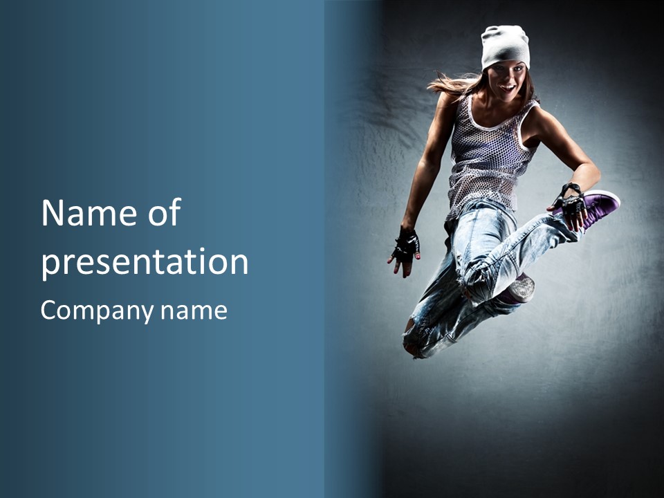 Dark Dancer Young PowerPoint Template