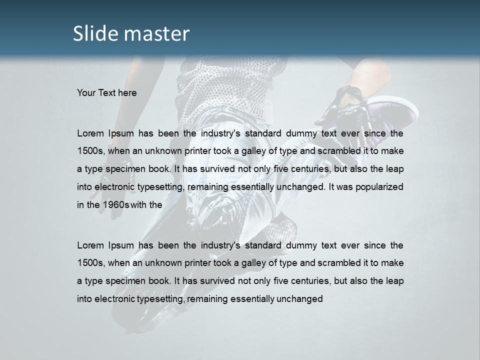 Dark Dancer Young PowerPoint Template