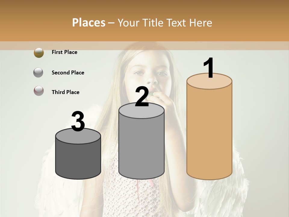 Blond Long Female PowerPoint Template
