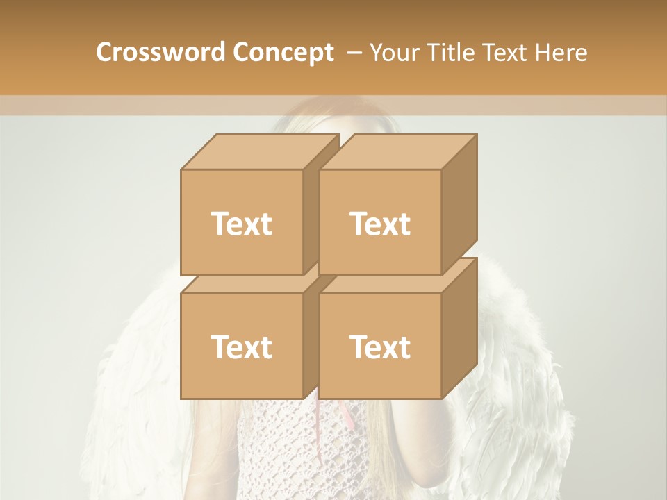 Blond Long Female PowerPoint Template