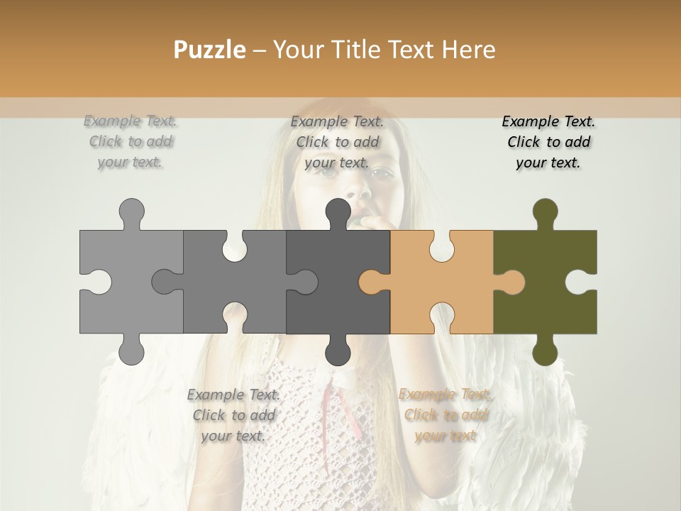 Blond Long Female PowerPoint Template