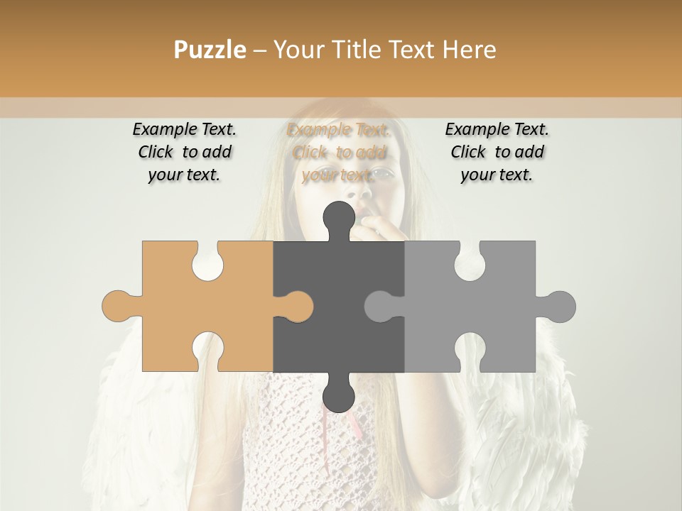 Blond Long Female PowerPoint Template