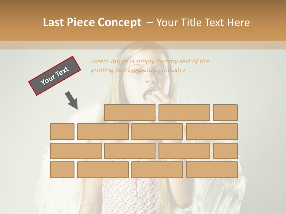 Blond Long Female PowerPoint Template