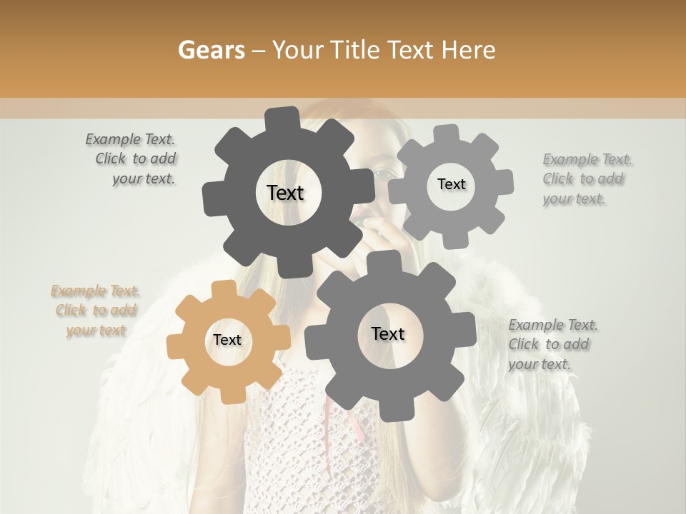 Blond Long Female PowerPoint Template