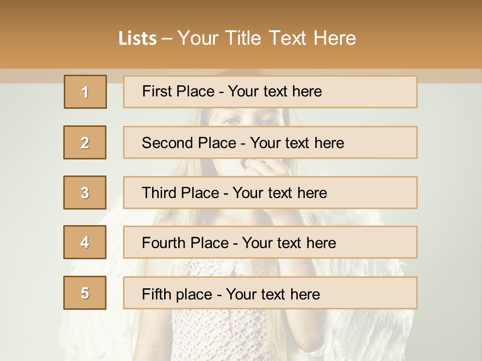 Blond Long Female PowerPoint Template