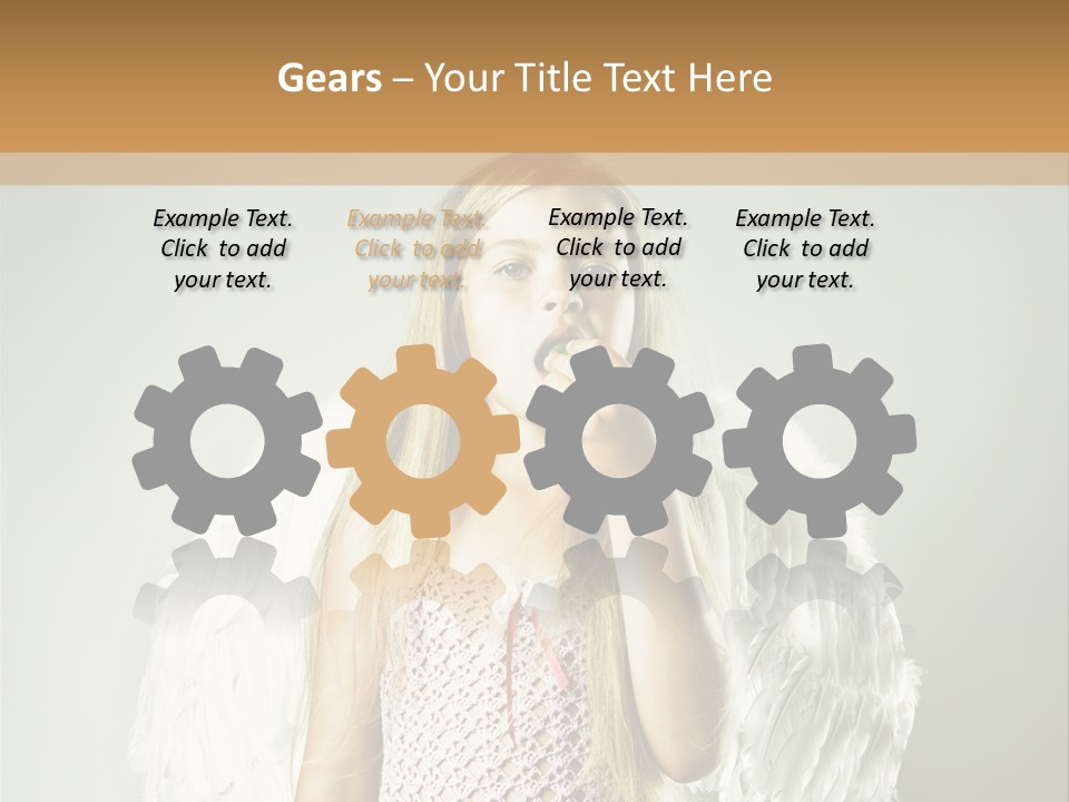 Blond Long Female PowerPoint Template