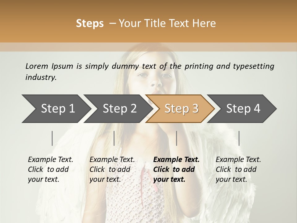 Blond Long Female PowerPoint Template