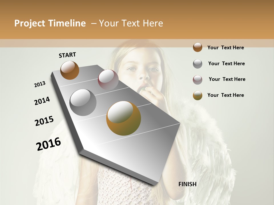 Blond Long Female PowerPoint Template