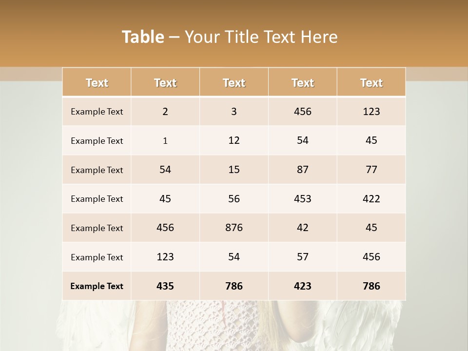 Blond Long Female PowerPoint Template