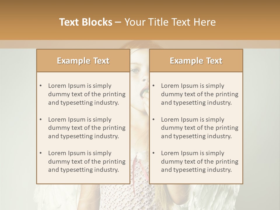 Blond Long Female PowerPoint Template