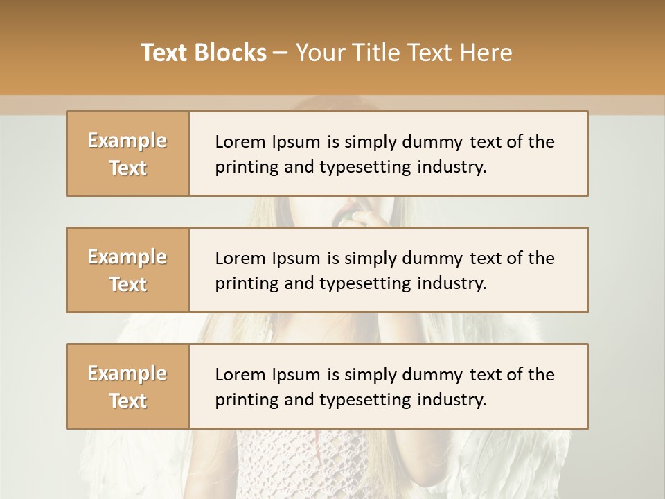 Blond Long Female PowerPoint Template