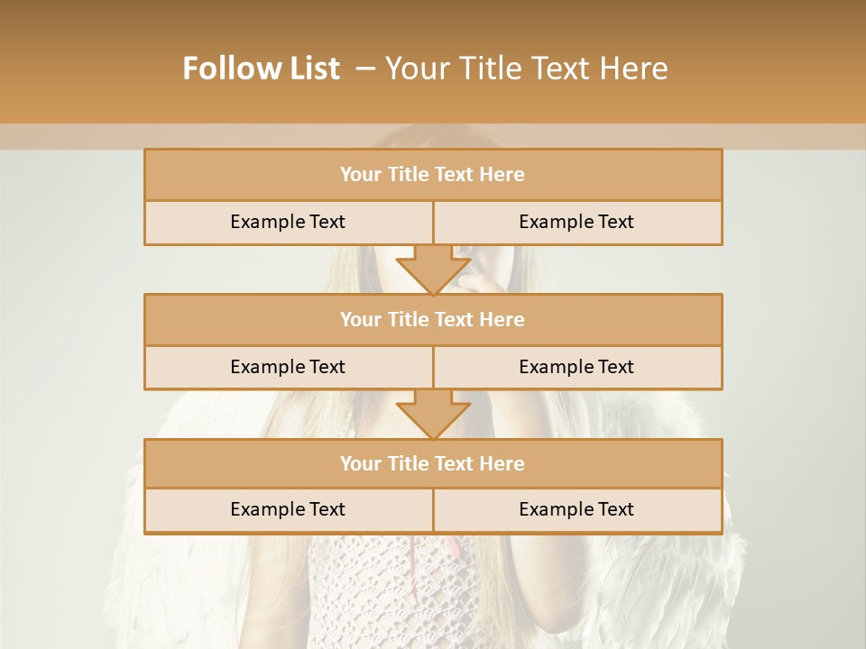 Blond Long Female PowerPoint Template