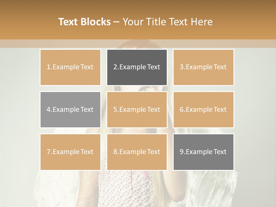 Blond Long Female PowerPoint Template