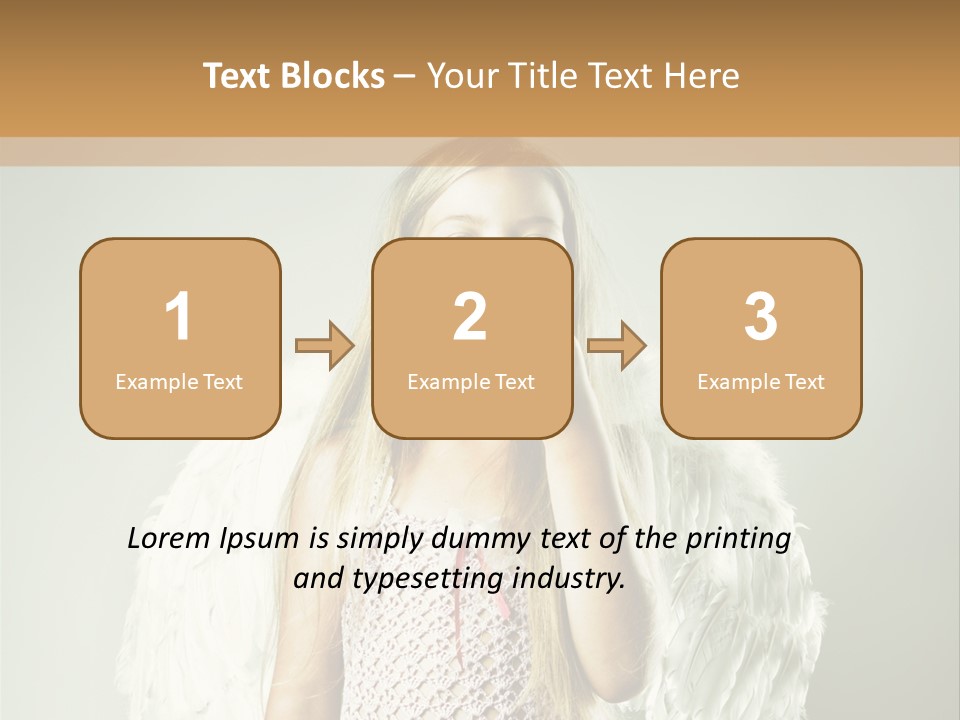 Blond Long Female PowerPoint Template