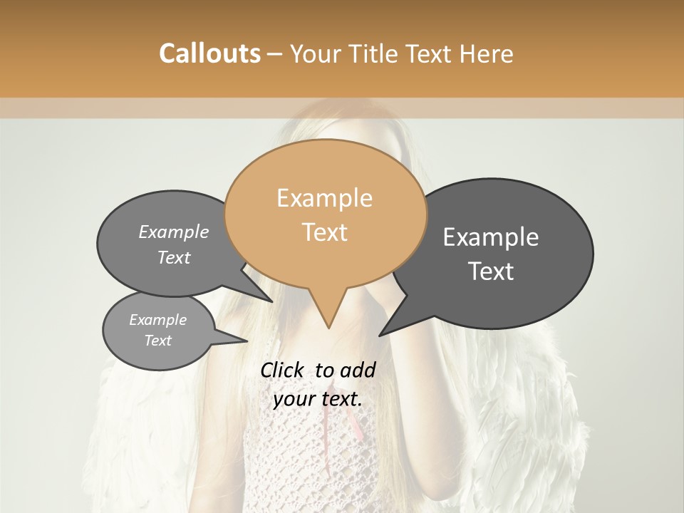 Blond Long Female PowerPoint Template