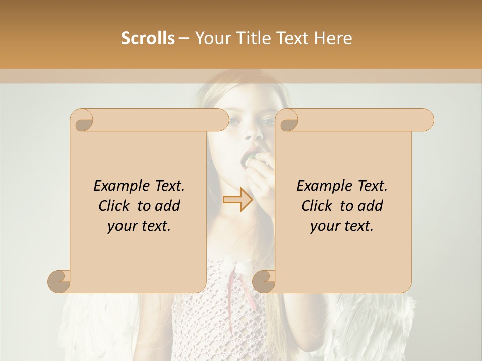 Blond Long Female PowerPoint Template