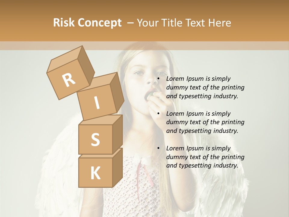 Blond Long Female PowerPoint Template