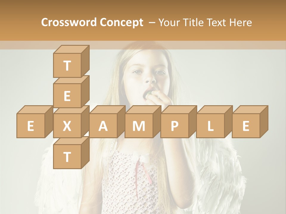 Blond Long Female PowerPoint Template