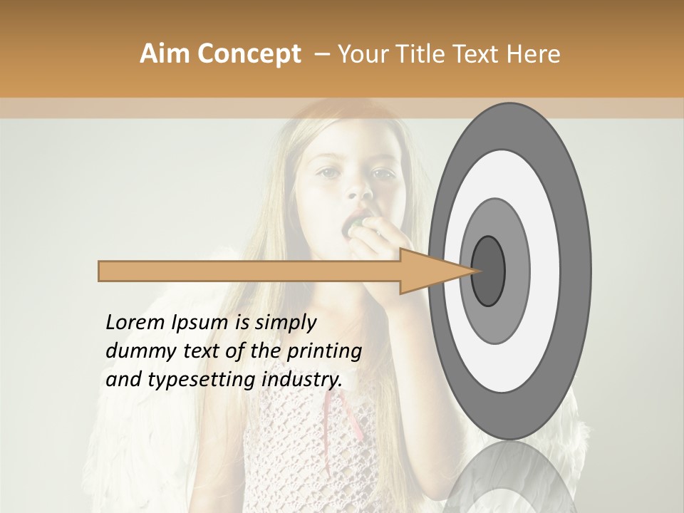 Blond Long Female PowerPoint Template