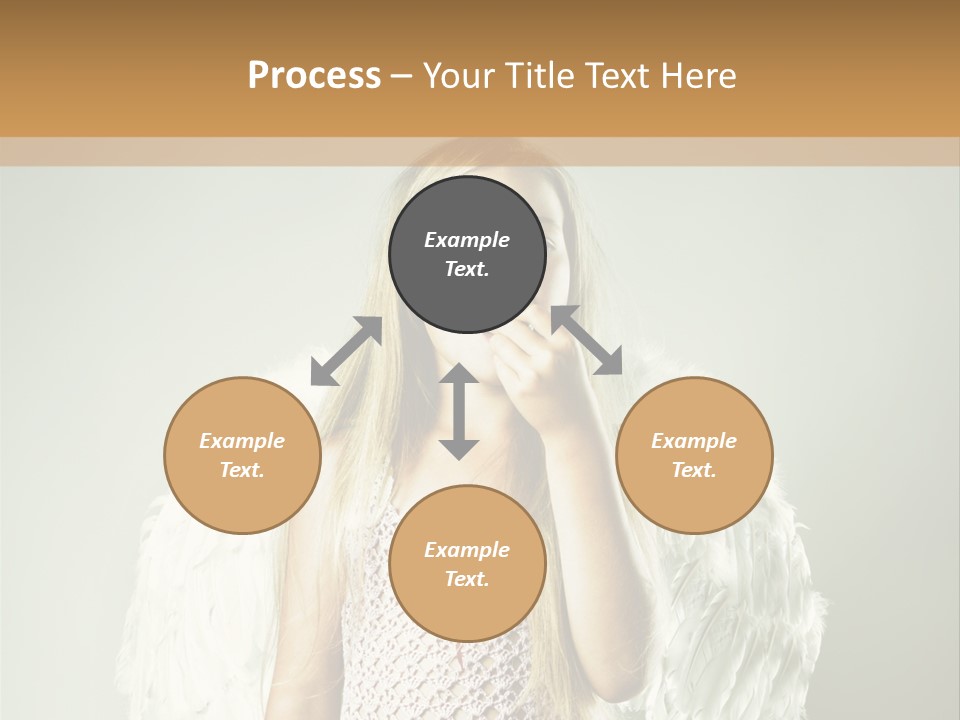 Blond Long Female PowerPoint Template