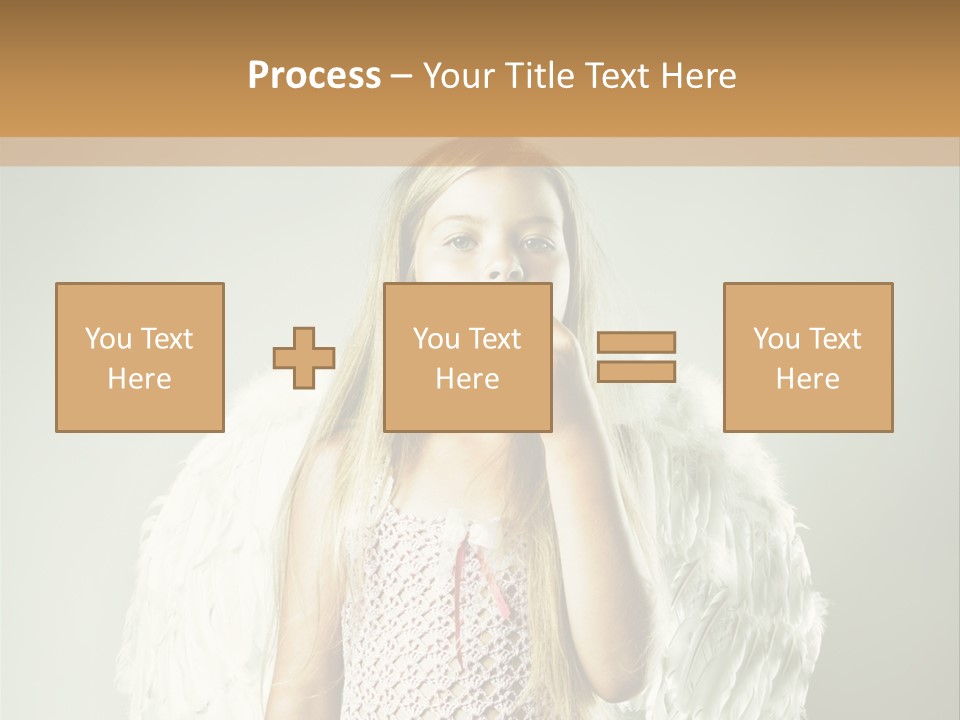 Blond Long Female PowerPoint Template