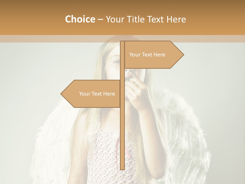 Blond Long Female PowerPoint Template