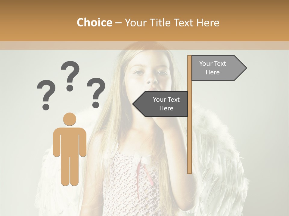Blond Long Female PowerPoint Template