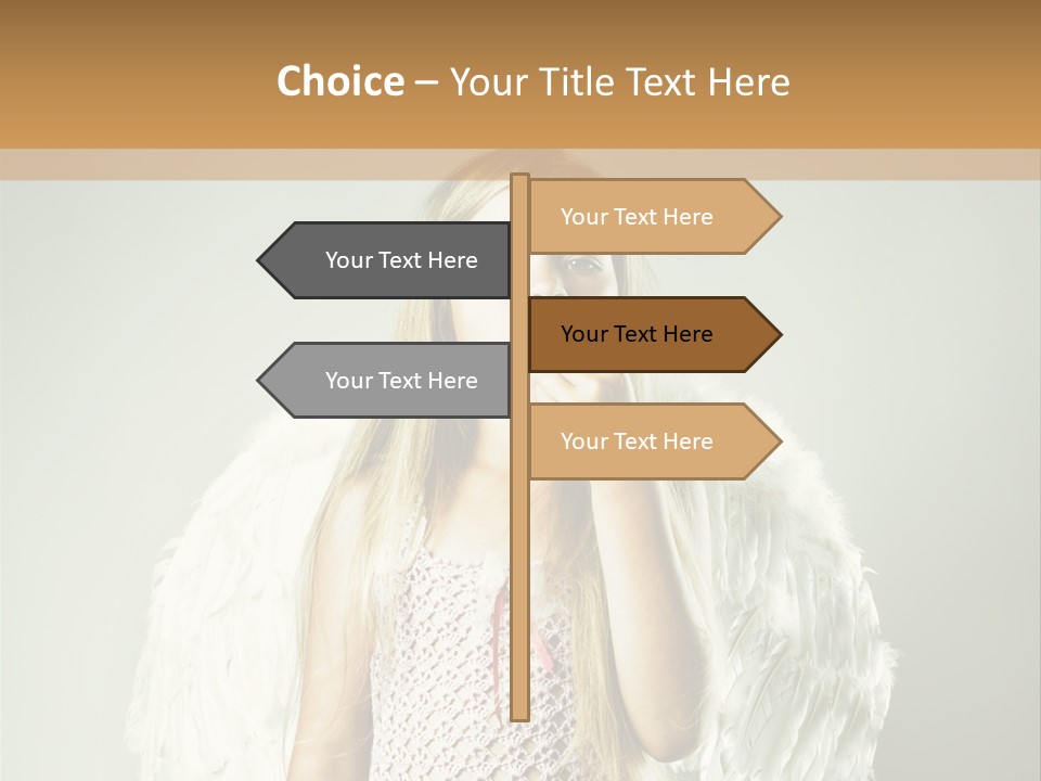 Blond Long Female PowerPoint Template