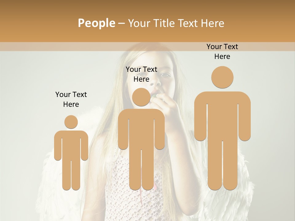 Blond Long Female PowerPoint Template