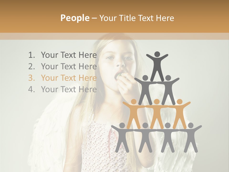 Blond Long Female PowerPoint Template