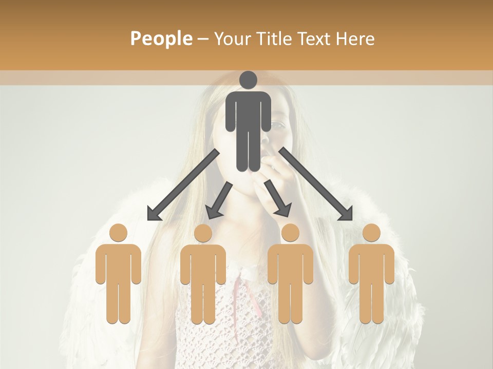 Blond Long Female PowerPoint Template