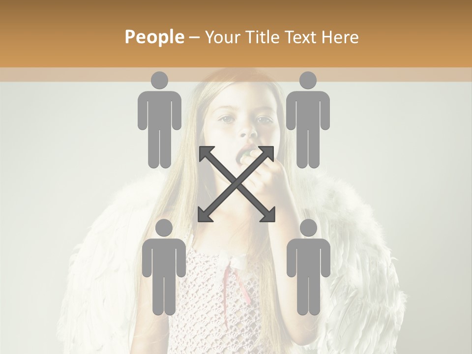 Blond Long Female PowerPoint Template