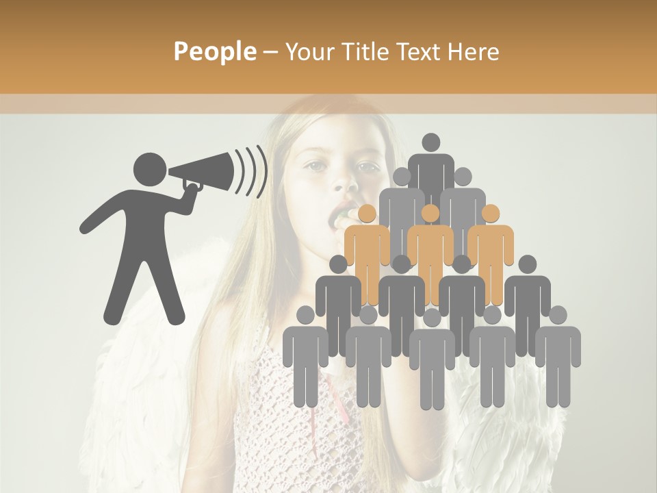 Blond Long Female PowerPoint Template