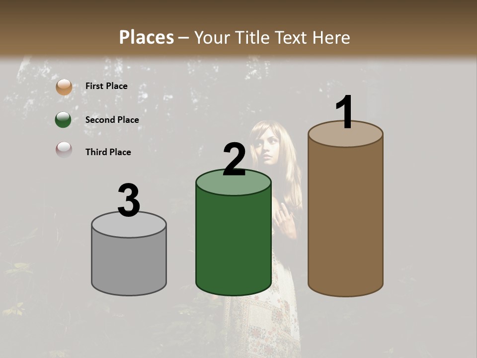 Female Beauty Autumn PowerPoint Template