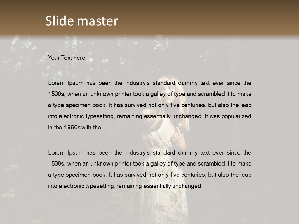 Female Beauty Autumn PowerPoint Template