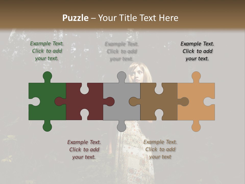 Female Beauty Autumn PowerPoint Template