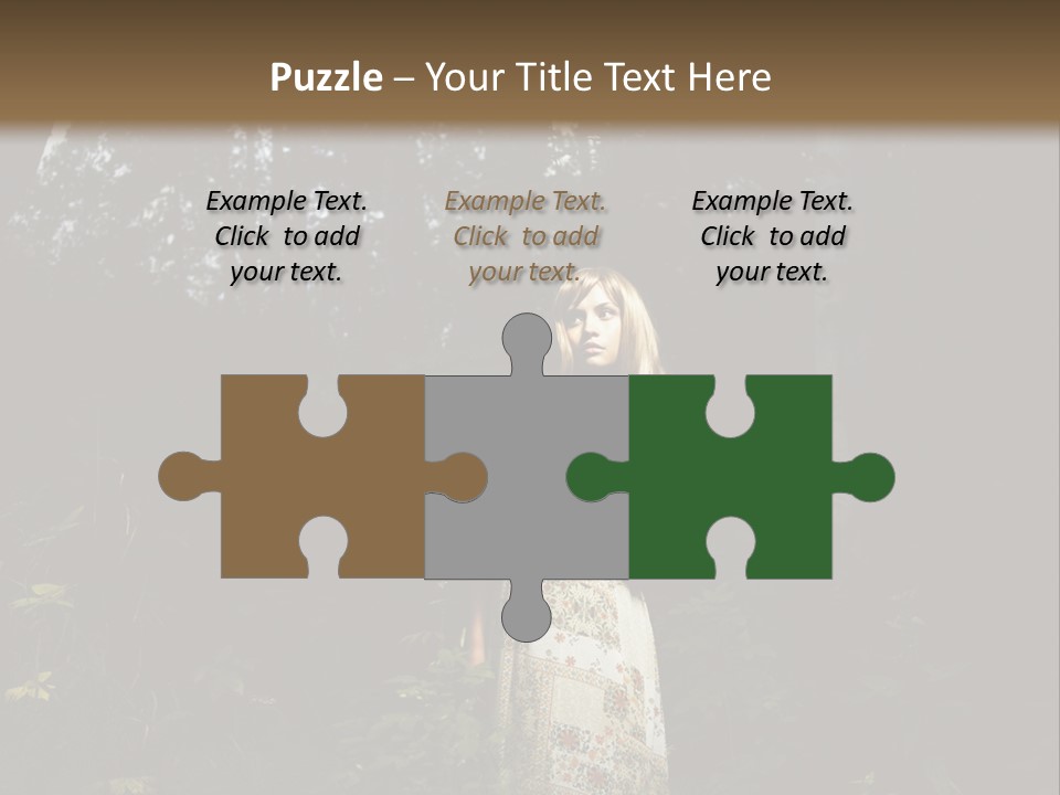 Female Beauty Autumn PowerPoint Template