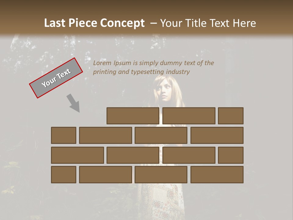 Female Beauty Autumn PowerPoint Template